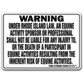 Signmission 14 in Height, 10 in Width, Plastic, 10" x 14", WS-Rhode Island Equine WS-Rhode Island Equine